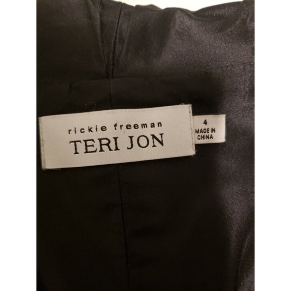 Teri Jon Rickie Freeman Black Collared Vest Top Elegant Size US 4 - Picture 6 of 6